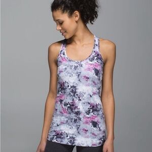 Lululemon Athletica Women’s Moody Mirage (Rose) Fitted Floral Tank Top Size 6